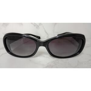 OLIVER PEOPLES "Phoebe" Black Oval Frame / Grey Gradient Sunglasses - NEW